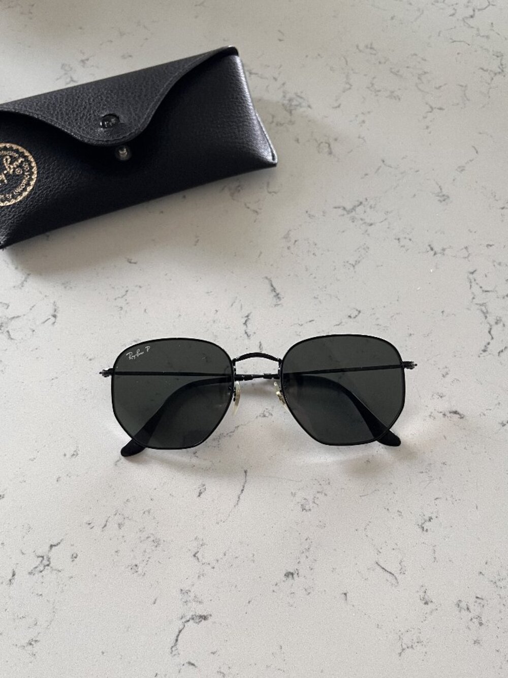 Ray-Ban RB3548N Hexagonal Polarized Sunglasses Black 54mm